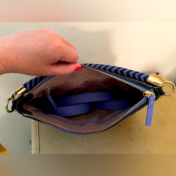 Kate Spade Navy Blue Leather Small Wood Drive Harris Shoulder Bag  - NOT WORN - Picture 7 of 8